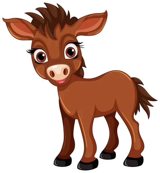 Cute Horse Cartoon Isolated Illustration — Stock Vector