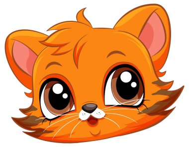 Sevimli Kedi Çizgi Film Karakteri Çizimi