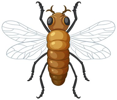 Beyaz Arı Arı Vektörü Resmedildi