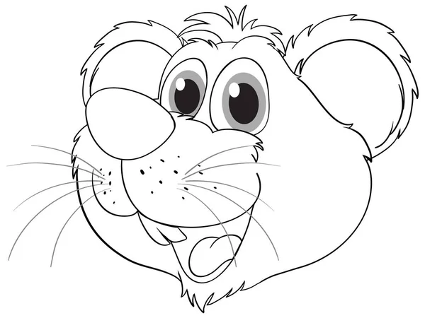 笑顔と大きな耳を持つ陽気な漫画マウス — ストックベクタ
