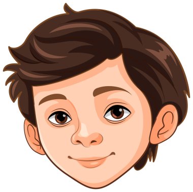 Yakışıklı bir adamın yüzünün vektör çizimi.