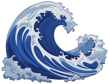 Geleneksel bir Japon dalgasının vektör çizimi