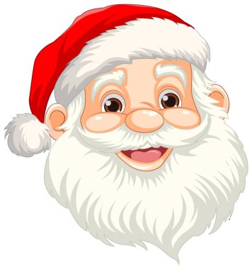 A jolly and festive cartoon illustration of Santa Claus clipart