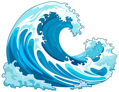 Geleneksel bir Japon dalgasının vektör çizimi