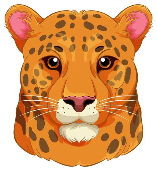Vektor Illusztrációja Egy Tigris Fejét Egy Rajzfilm Stílusban — Stock Vector