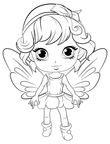 Yaratıcı Renklendirme için Tatlı Melek Taslağı