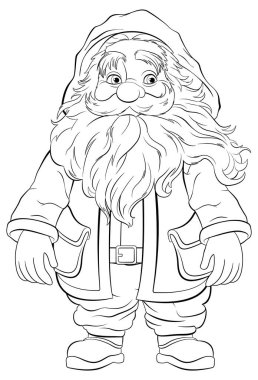 Çizgi film tarzında Noel Baba 'nın vektör çizimi