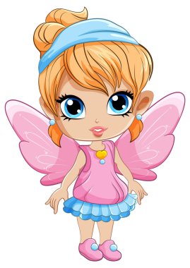 Kanatlı çizgi film perisi.