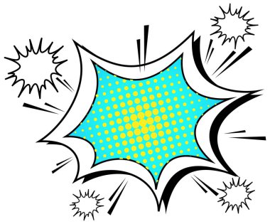 Boş bir konuşma baloncuğunun yer aldığı klasik esinlenilmiş bir çizgi roman çizimi
