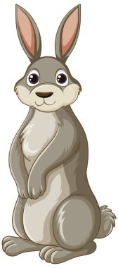 Çizgi film tarzında büyüleyici bir tavşan çizimi.