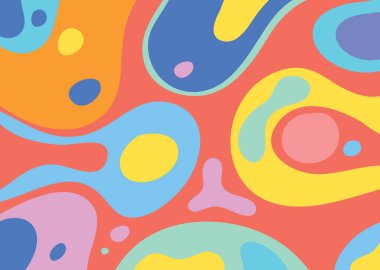 Renkli ve soyut bir arkaplan. Minimalist bir dokunuşu var.