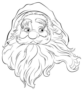 Noel Baba 'nın neşeli ve canlı bir karikatürü.