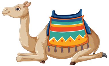 Semeri olan sevimli bir çizgi film devesi, vektör sanatı tarzında çizilmiş.