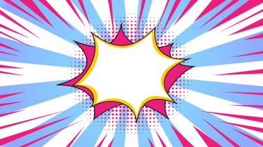 Boş bir konuşma baloncuğu içeren eski bir çizgi roman tarzı arkaplan