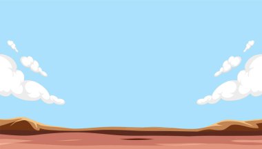 Açık mavi gökyüzü olan huzurlu bir tatlı manzarası.