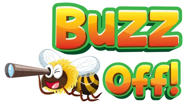 Hilarious Cartoon Featuring Adorable Animals Punny Bee — Stock Vector