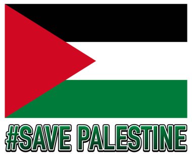 Desteğini göstermek için kalp şeklinde bir Filistin bayrağı.