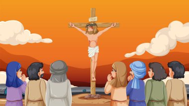 Çarmıhtaki İsa 'nın karikatür tarzında tasviri