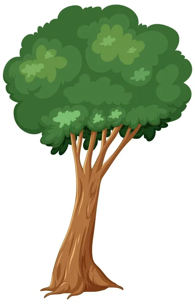 Minimalistyczny Wektor Ilustracja Drzewa Kreskówkowym Stylu — Wektor stockowy