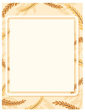 Sonbahar yapraklı bir A-frame sınır şablonunun vektör çizimi