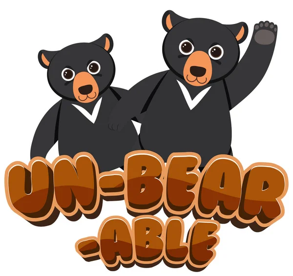 Zabawna Ilustracja Kreskówki Sprytną Grę Słów Niedźwiedzia Wektory Stockowe bez tantiem