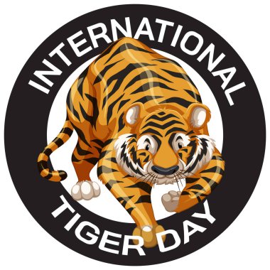 Vahşi yaşamı koruma etkinliği için bir kaplan tasviri