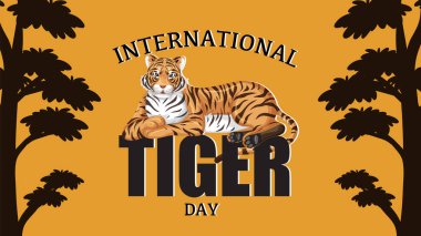 Vahşi yaşamı koruma farkındalığı için vektör illüstrasyonu