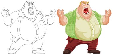 Bir adamın dönüşümünün vektör çizimi