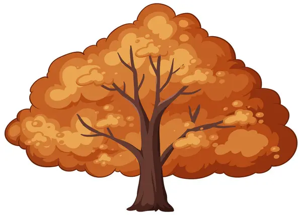 Colorful Fall Foliage Stylized Tree — Stock Vector