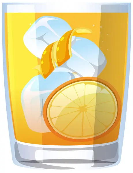 Ilustração Vetorial Uma Bebida Gelada Limão Gelada —  Vetores de Stock