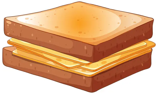 Vector Graphic Classic Toasted Sandwich — Stock Vector
