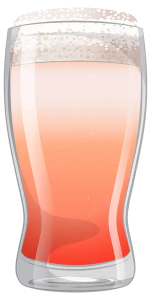Vector Illustration Fizzy Drink Glass — Stock Vector