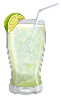 Soğuk limon içeceğinin vektör çizimi