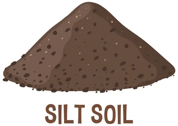 Cartoon Image Pile Silt Soil — Stock Vector