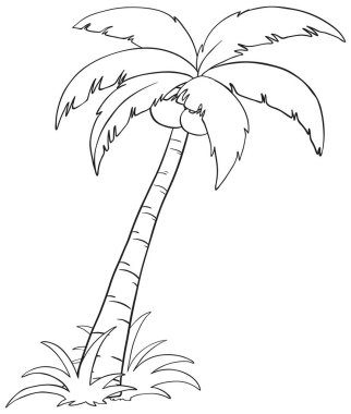 Siyah ve beyaz çizgili palmiye ağacı sanatı.