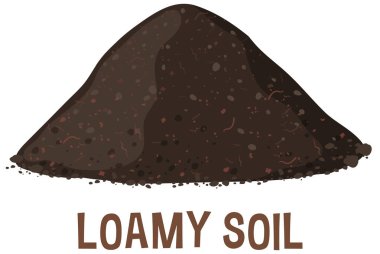 A simple depiction of a mound of loamy soil. clipart