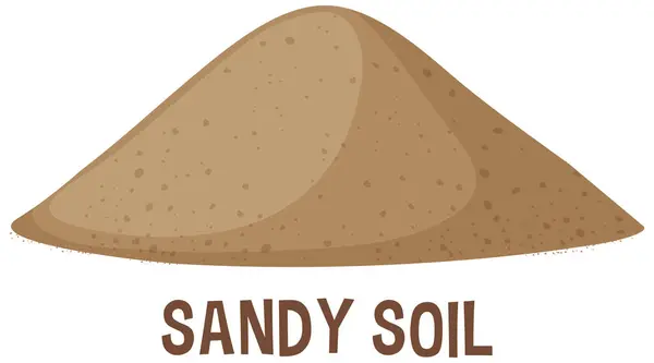 Simple Vector Graphic Pile Sandy Soil — Stock Vector
