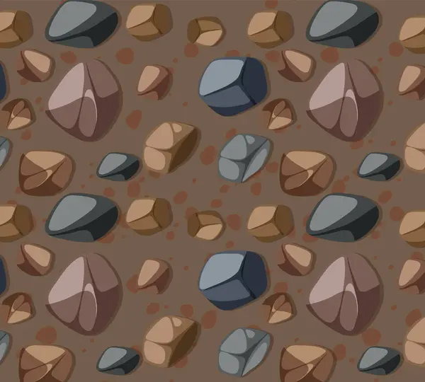 Ilustração Vetorial Várias Pedras Coloridas — Vetor de Stock