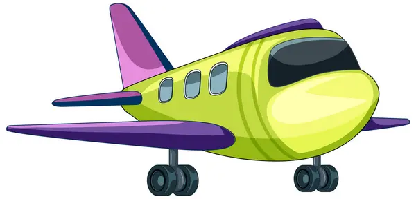 Vektorillustration Eines Kleinen Cartoon Flugzeugs — Stockvektor