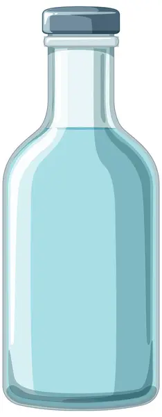 Simple Clean Vector Design Glass Bottle — Stock Vector