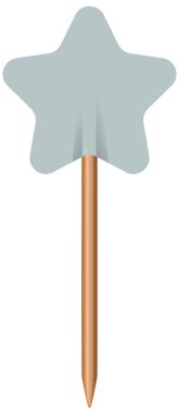 Basit bir yıldız tepeli değneğin vektör grafiği