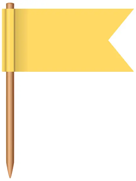 Ilustração Vetorial Uma Bandeira Amarela Pólo — Vetor de Stock