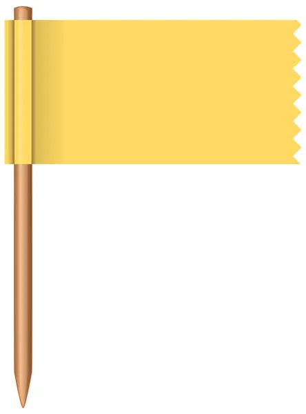 Illustrazione Vettoriale Una Bandiera Gialla Vuota — Vettoriale Stock