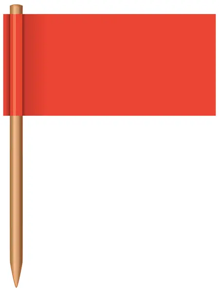 Illustrazione Vettoriale Una Bandiera Rossa Vuota — Vettoriale Stock