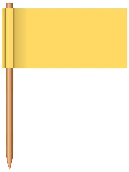 空白黄旗的矢量图 免版税图库插图