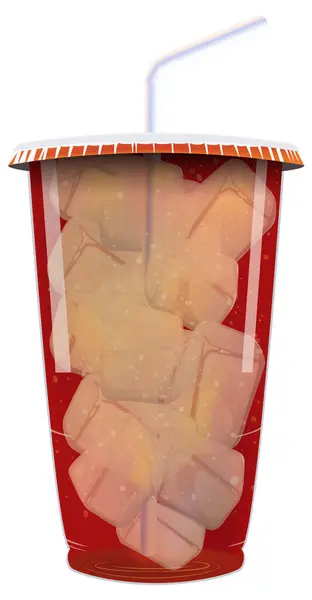 氷と冷たい飲み物のベクトルイラスト — ストックベクタ
