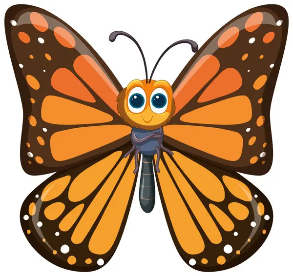 Ярко Окрашенная Бабочка Веселом Стиле Стоковый вектор
