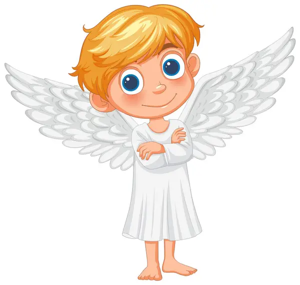 かわいい天使の子供のベクトルイラスト ストックイラスト