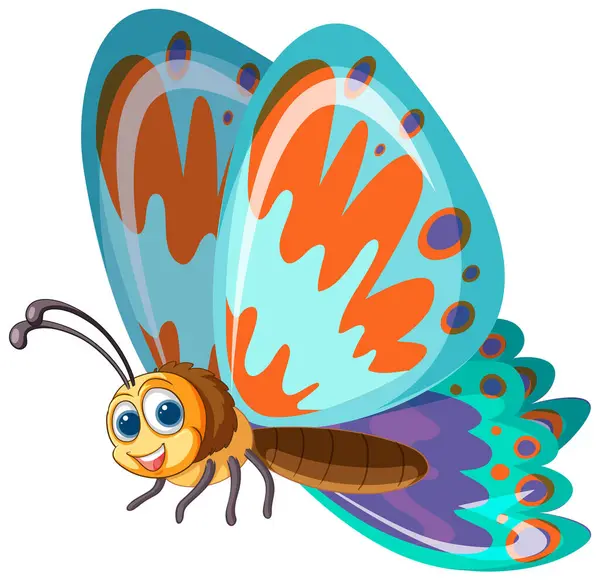 Živý Vektorový Motýl Hravým Designem Vektorová Grafika