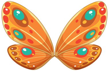 Kelebek kanatlarının canlı vektör çizimi